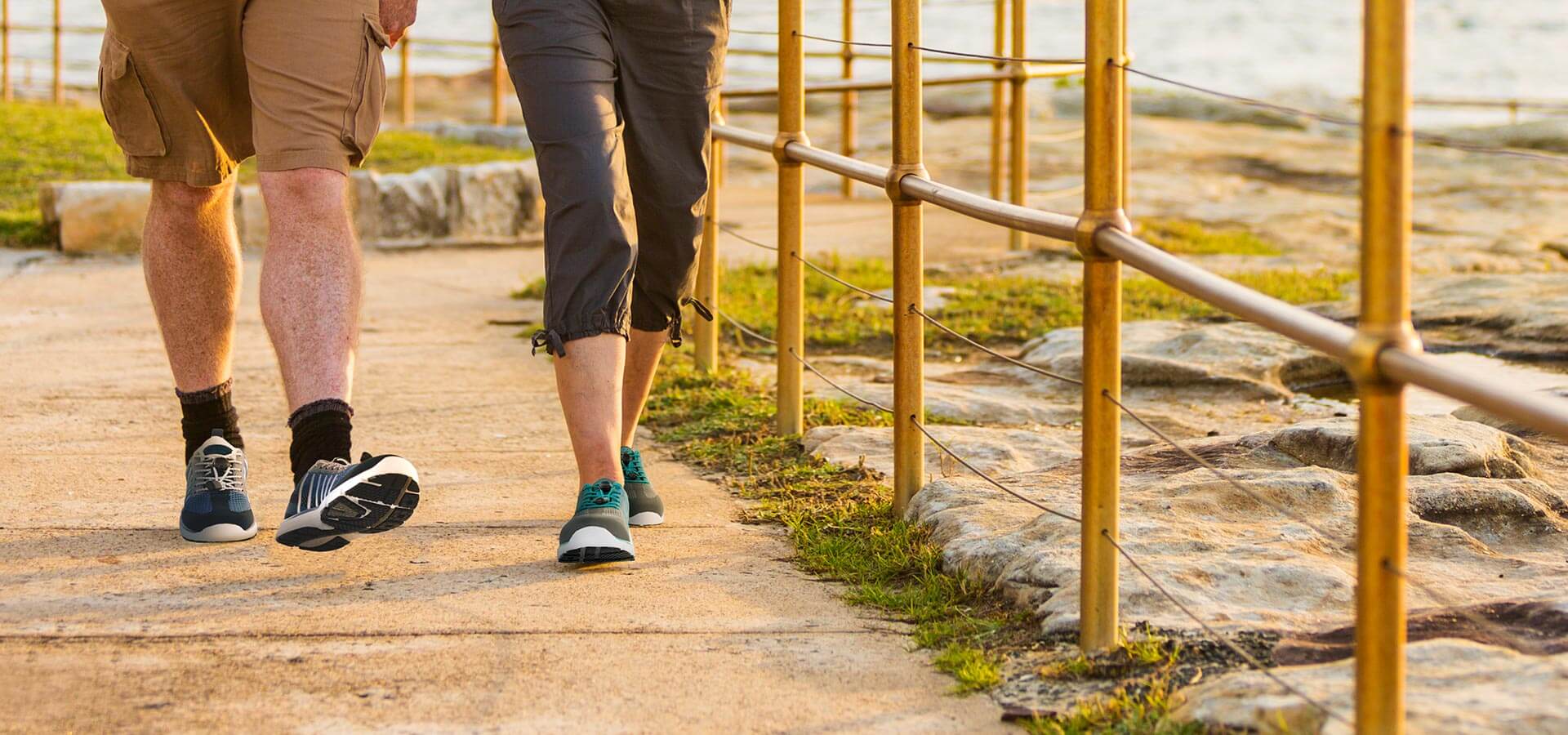 Close up of couple wearing Active Bolt and Active Breeze shoe