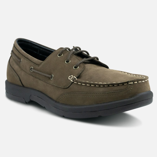Men's Orthopedic Boat Shoe - Dark Brown