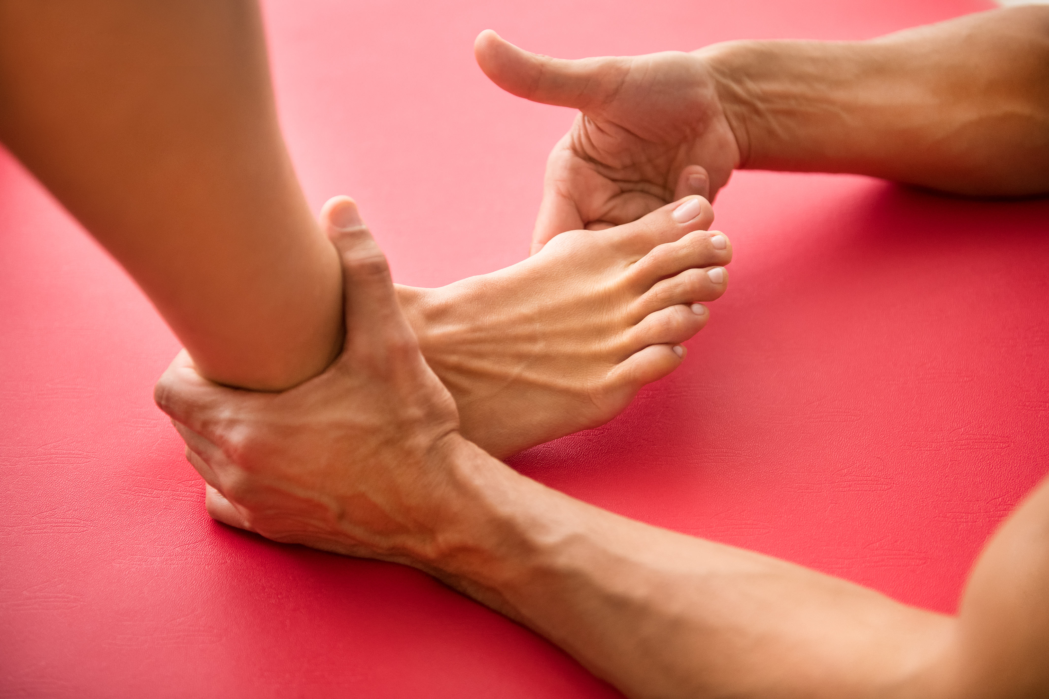 Close up of foot with Hallux Limitus bunion