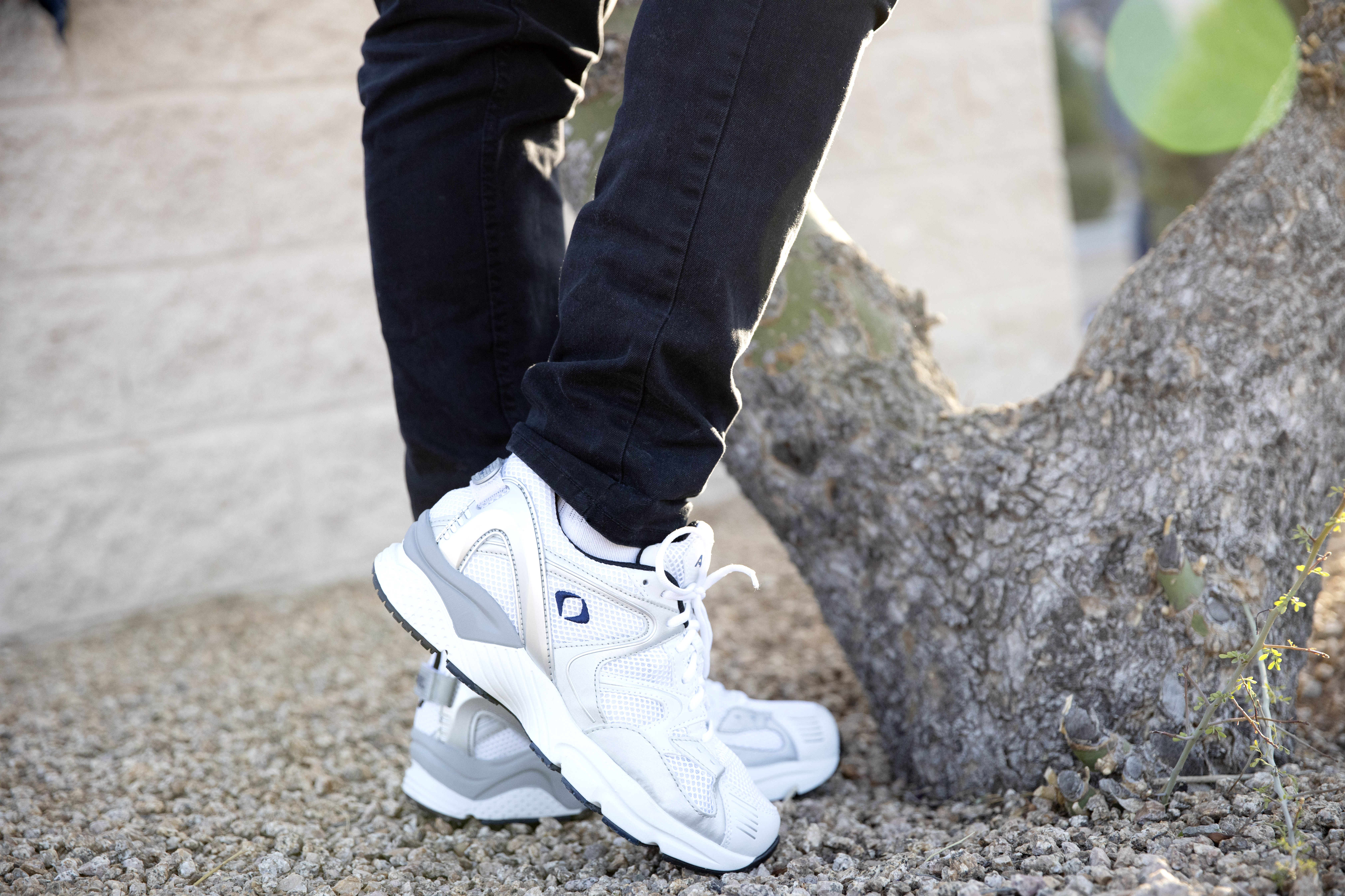 Closeup of Men's Boss Runner Active Shoe - X Last - White Closeup of Men's Boss Runner Active Shoe - X Last - White