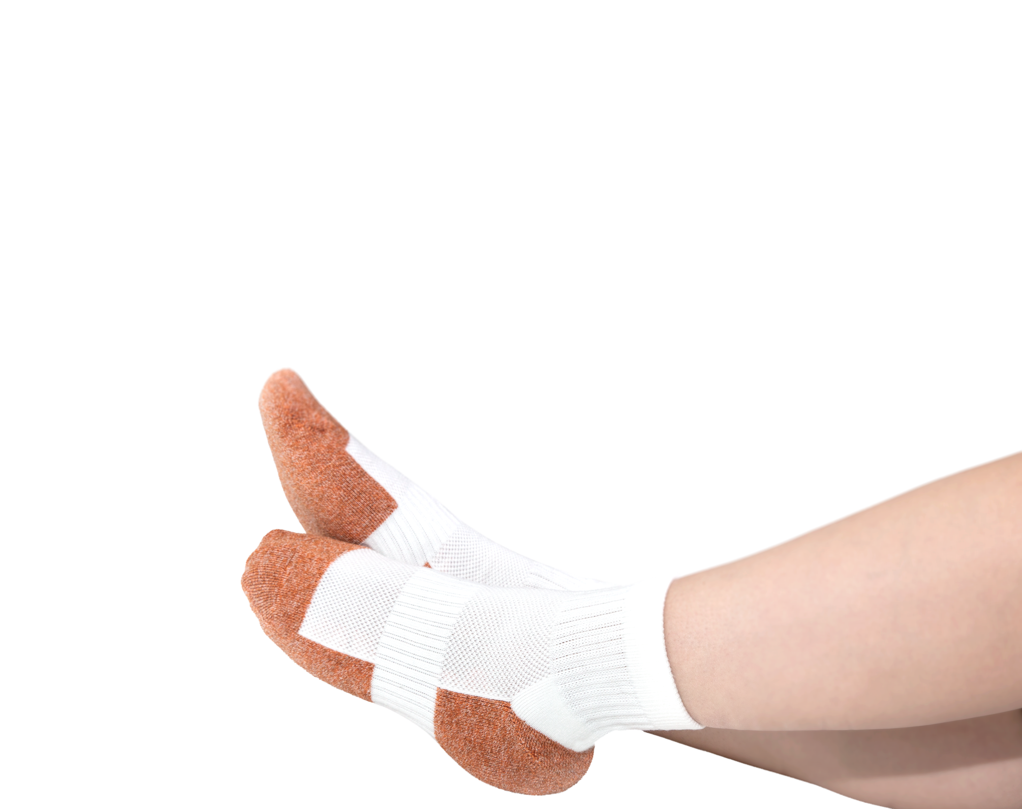Close up of copper cloud sock 